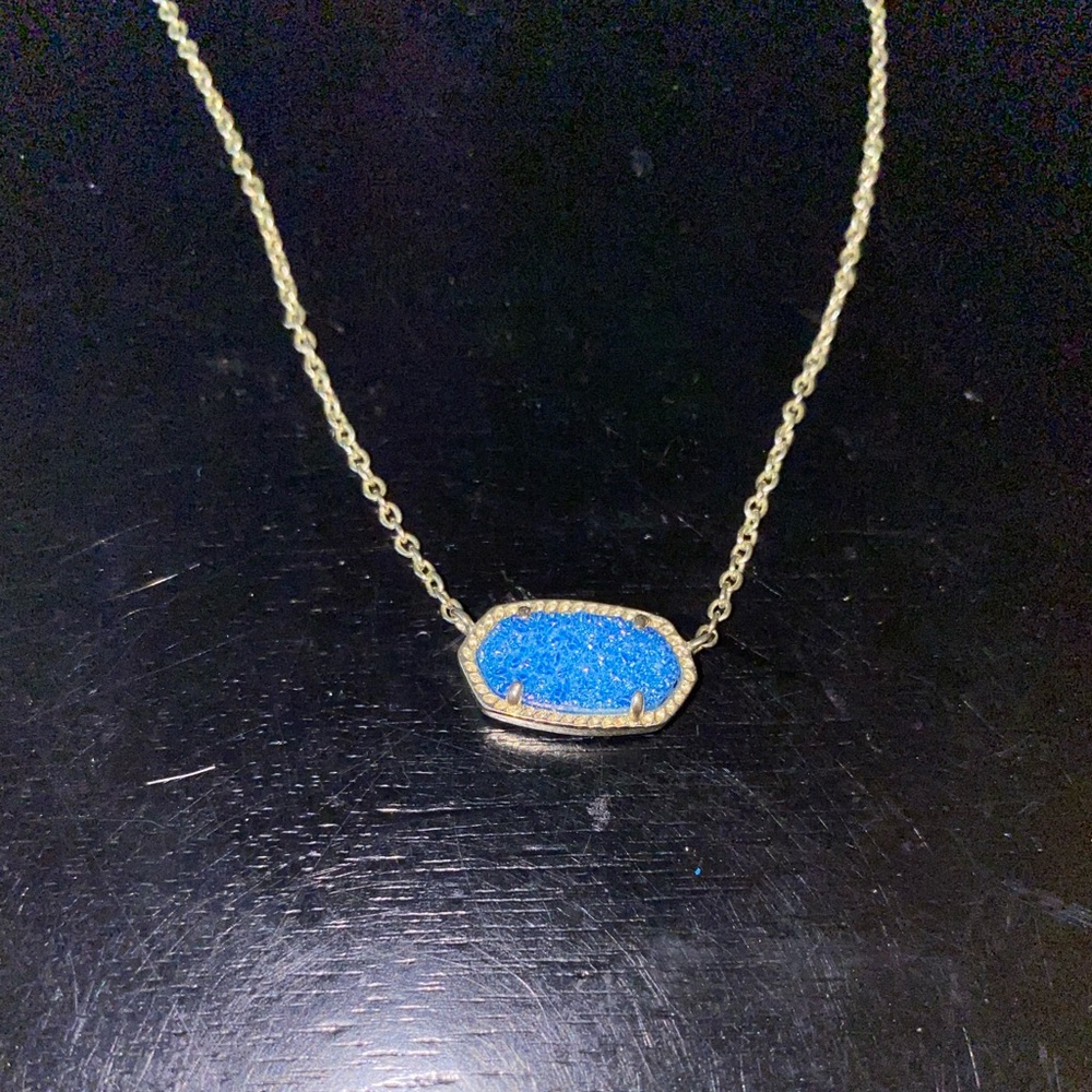Kendra Scott blue Drusy Necklace